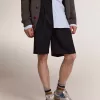 Bermudashorts för herr i mörkblå ull