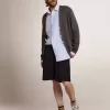 Bermudashorts för herr i mörkblå ull