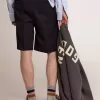 Bermudashorts för herr i mörkblå ull