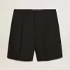 Bermudashorts för herr i svart bomull