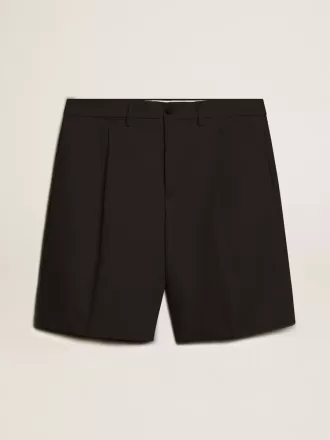 Bermudashorts för herr i svart bomull