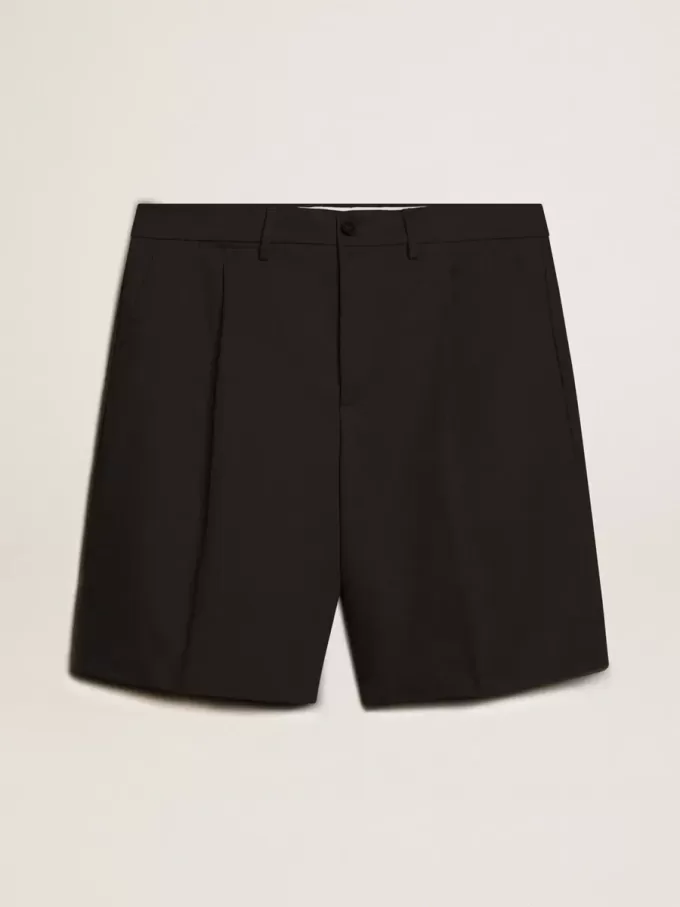 Bermudashorts för herr i svart bomull