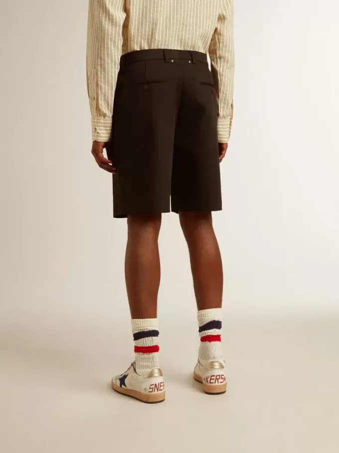 Bermudashorts för herr i svart bomull