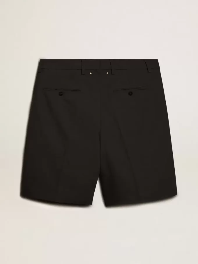 Bermudashorts för herr i svart bomull