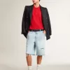 Bermudashorts i denim för herr med sliten effekt
