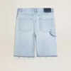 Bermudashorts i denim för herr med sliten effekt