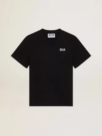 Black Star Collection T-shirt med kontrasterande vit logotyp och stjärna