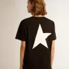 Black Star Collection T-shirt med kontrasterande vit logotyp och stjärna