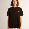 Black Star Collection T-shirt med kontrasterande vit logotyp och stjärna