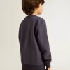 Blåviolett sweatshirt med Golden Goose-text på framsidan Blåviolett sweatshirt med Golden Goose-text på framsidan