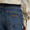 Bootcut-jeans för flickor med medium tvätt och broderi Bootcut-jeans för flickor med medium tvätt och broderi