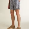 Boxershorts för herr med ljusblått och vitt marintryck