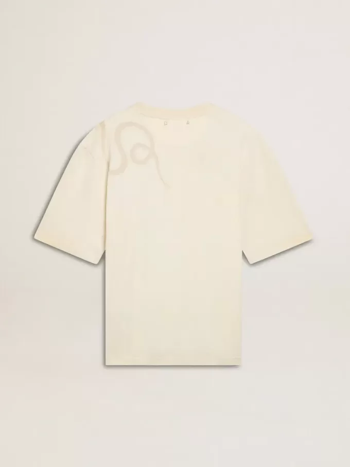 CNY sliten vit T-shirt med avslappnad passform CNY sliten vit T-shirt med avslappnad passform