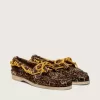 Cruise loafers för herr i ponnyläder med leopardmönster
