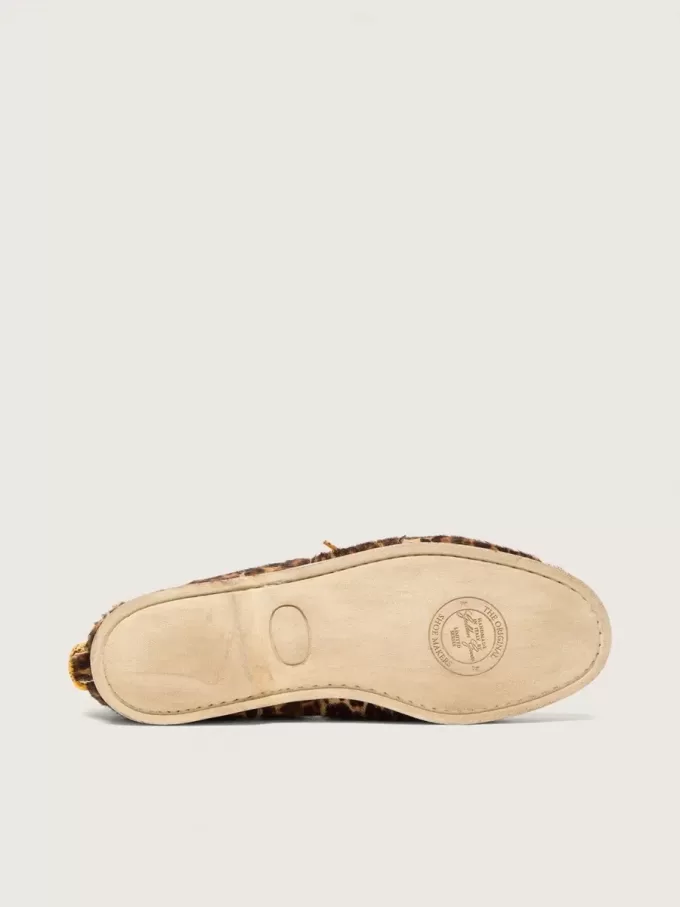Cruise loafers för herr i ponnyläder med leopardmönster