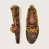 Cruise loafers för herr i ponnyläder med leopardmönster