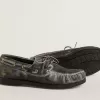Cruise Teen loafer i svart läder med sliten effekt