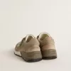 Dad-Star för herr i beige mesh och mocka med silverfärgad läderstjärna