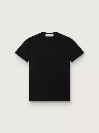 Dam-T-shirt i regular fit med slitna detaljer i svart