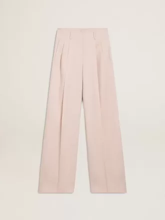 Dambyxor i rosa skräddarsydd ull
