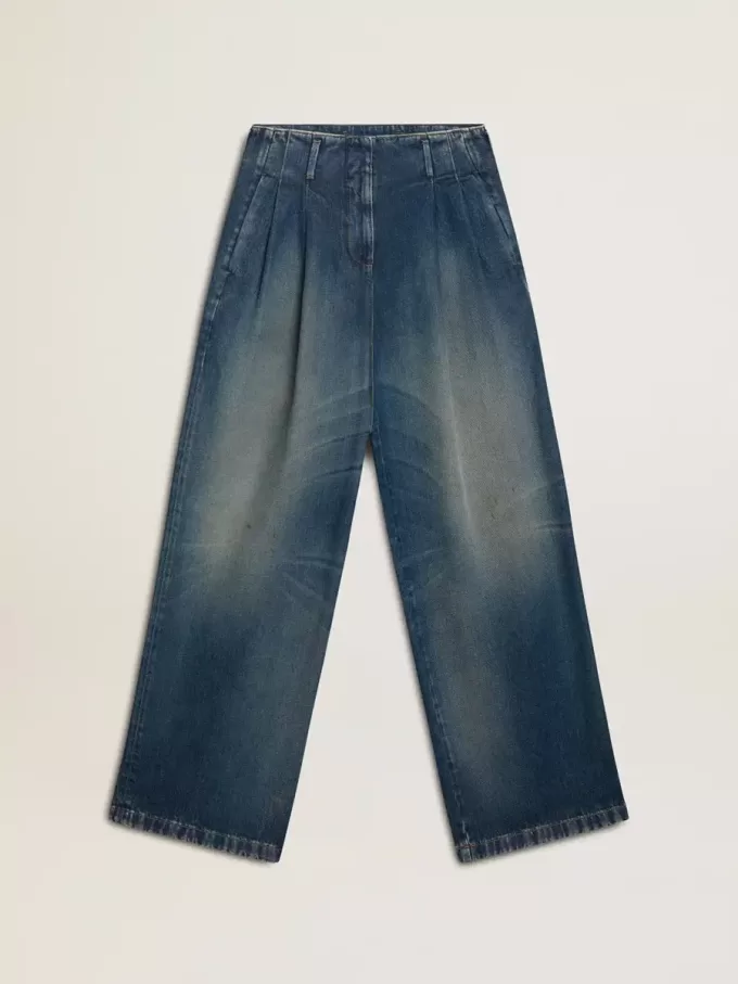 Damjeans med vid ben och medium tvätt CNY Damjeans med vid ben och medium tvätt CNY