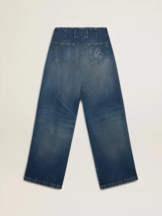 Damjeans med vid ben och medium tvätt CNY Damjeans med vid ben och medium tvätt CNY