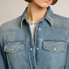Damkjol i denim med bälte Damkjol i denim med bälte
