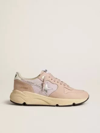 Damskor Running Sole i mesh och nubuck med silvermetallisk läderstjärna
