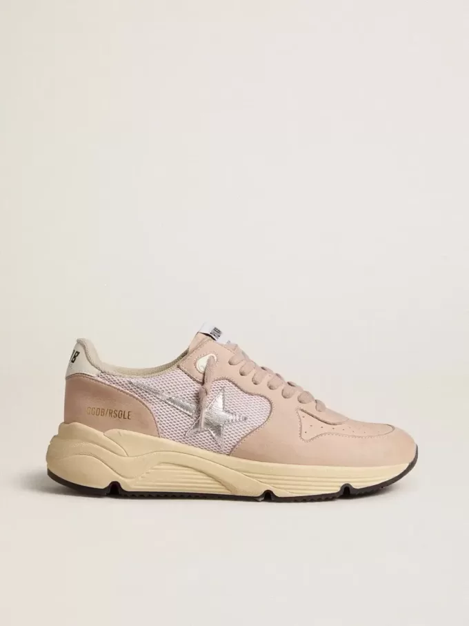 Damskor Running Sole i mesh och nubuck med silvermetallisk läderstjärna