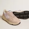 Damskor Running Sole i mesh och nubuck med silvermetallisk läderstjärna