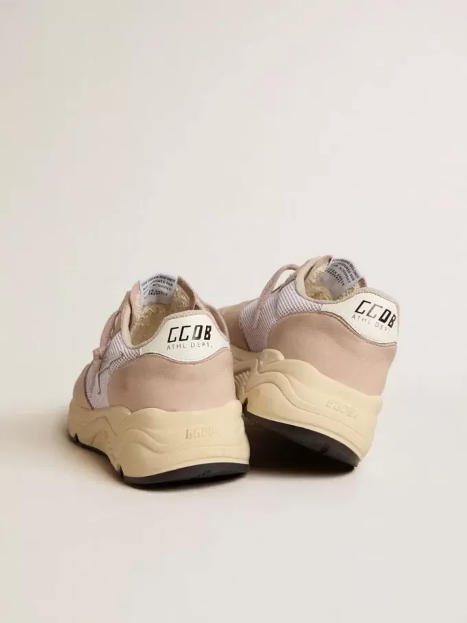 Damskor Running Sole i mesh och nubuck med silvermetallisk läderstjärna