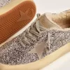 Damskor Space-Star i silverglitter med foder av fårskinn