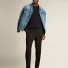 Denimjacka för herr med medium tvätt