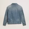 Denimjacka för herr med medium tvätt