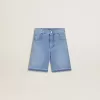 Denimshorts för barn med broderi på baksidan Denimshorts för barn med broderi på baksidan