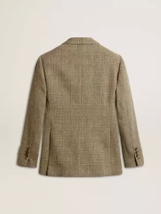 Dubbelknäppt blazer för dam i shetlandsull