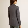 Dubbelknäppt blazer för damer i babyblått Dubbelknäppt blazer för damer i babyblått