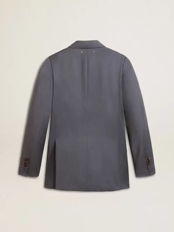 Dubbelknäppt blazer för damer i babyblått Dubbelknäppt blazer för damer i babyblått