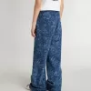 Flickjeans i medium tvätt med tryck
