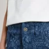 Flickjeans i medium tvätt med tryck