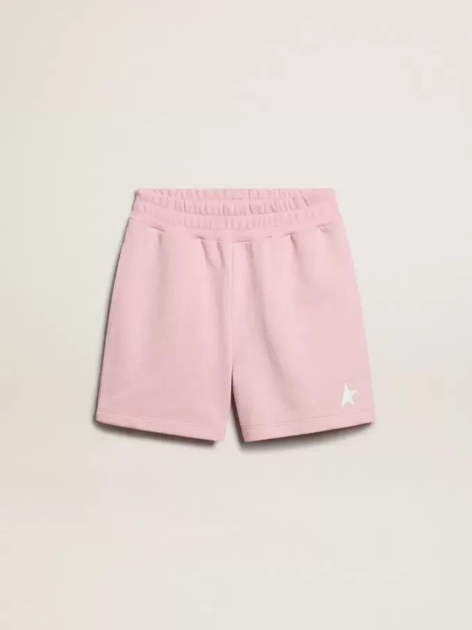 Flickor shorts i rosa med vit stjärna