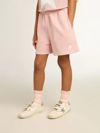 Flickor shorts i rosa med vit stjärna