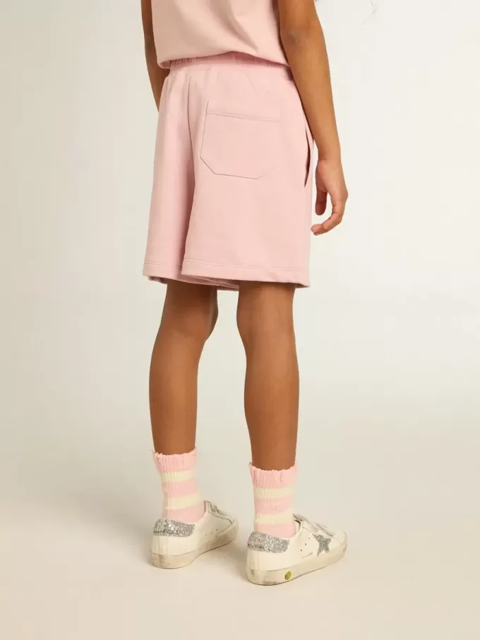 Flickor shorts i rosa med vit stjärna