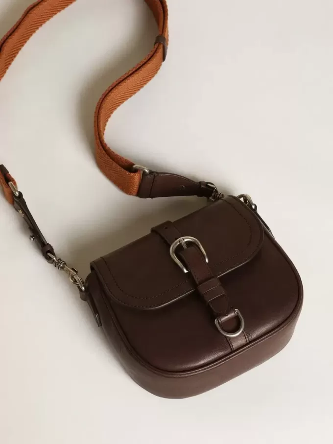 Francis Bag för damer, liten, i mörkbrunt läder Francis Bag för damer, liten, i mörkbrunt läder