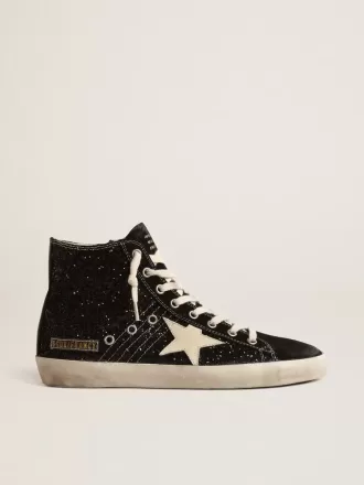 Francy Penstar LTD i glitter med elfenbensfärgad stjärna och svart hälflik