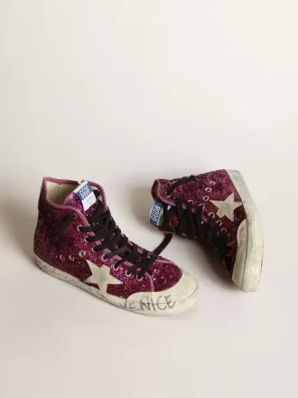 Francy sneakers med paljetter och handskriven text på yttersulan Francy sneakers med paljetter och handskriven text på yttersulan