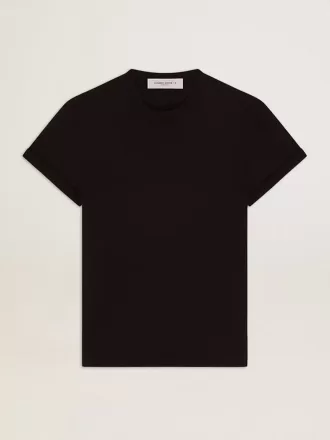 Golden Collection slitna T-shirt i vintage svart