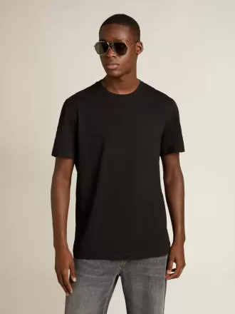 Golden Collection slitna T-shirt i vintage svart