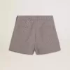 Grå minishorts för dam i hundtandsmönstrad ull Grå minishorts för dam i hundtandsmönstrad ull