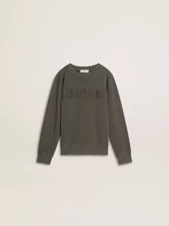 Grå sweatshirt för barn med upphöjt logo